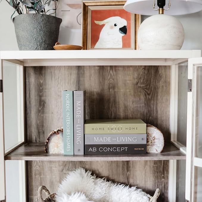 4 Pcs Decorative Books | Faux Olive Coffee Table & Shelf Decor | Earthy - Image 5