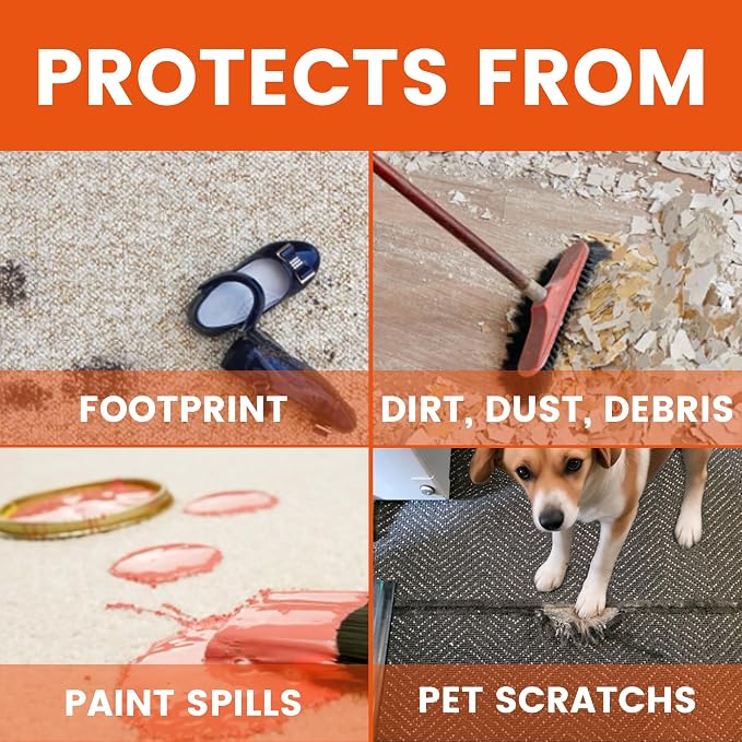 TAPEBEAR Carpet Protection Film 24" x 200' Carpet Cover 400 Sq.Ft - Image 5