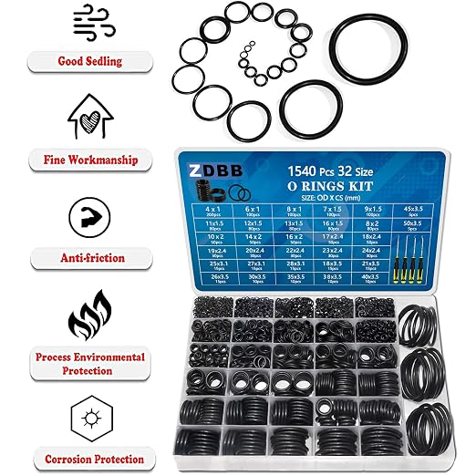 ZDBB 32 Size 1540 Pcs O Rings Assortment Kit Metric Nitrile Rubber Oring Set - Image 6