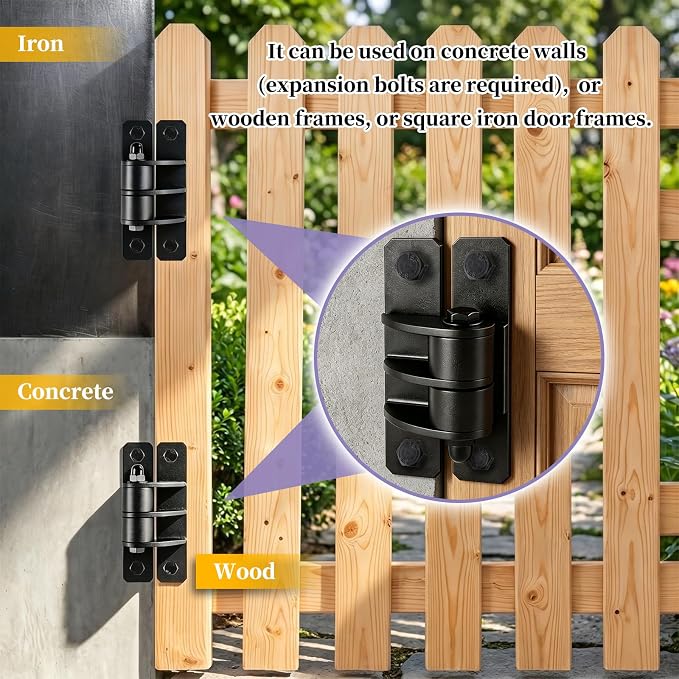 Heavy Duty Gate Hinges, 1100 Lbs Capacity and Sealed Built-in Ball Bearings | - Image 6
