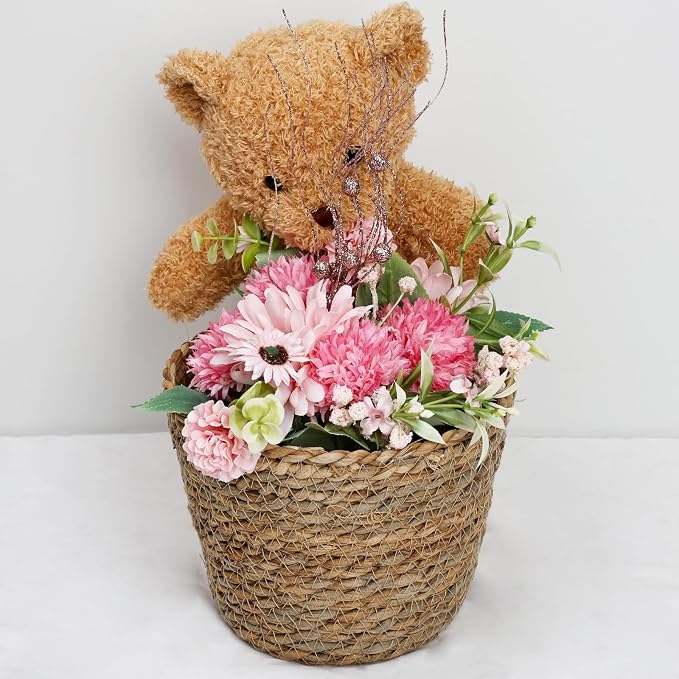 Hot Pink & Rose Gold Artificial Flowers Table Centerpieces | Set of 6 Pre-made - Image 8