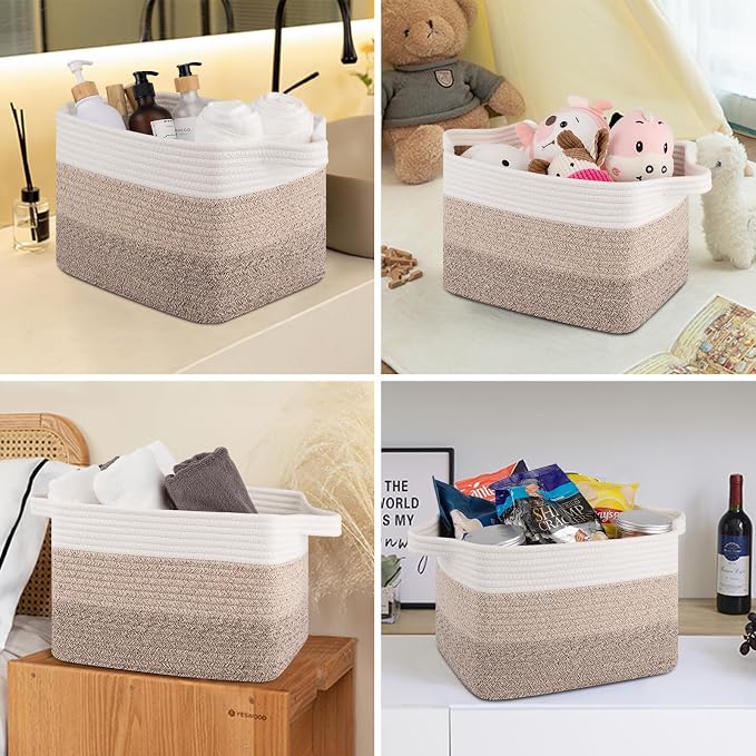 OIASKET Storage Baskets for Organizing, Woven Baskets for Shelves, Rectangle - Image 6