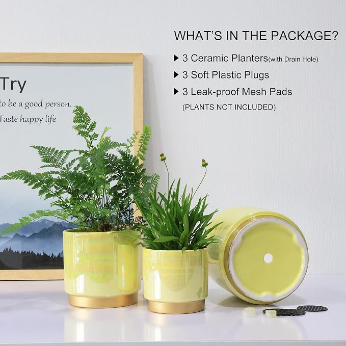 Gepege Ceramic Plant Pots for Indoor Plants, Planters - Image 5