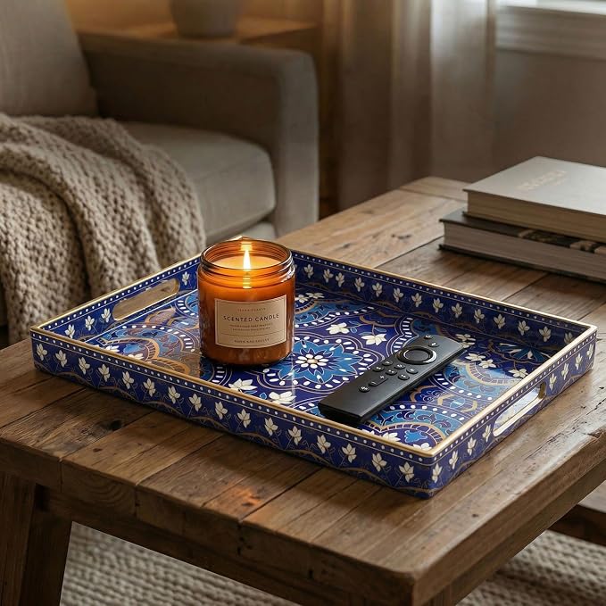Decorative Serving Tray with Handles - Image 9