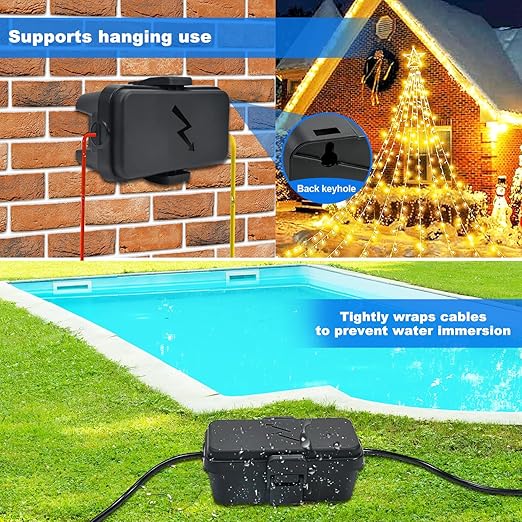 Hrensaw 3PCS Small Weatherproof Electrical Connection Box, Outdoor Electrical - Image 5