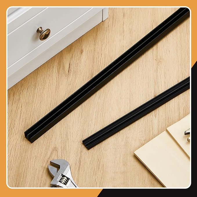 8 Sets 4 ft Long Plastic Sliding Cabinet Door Track Hardware Set - Image 6