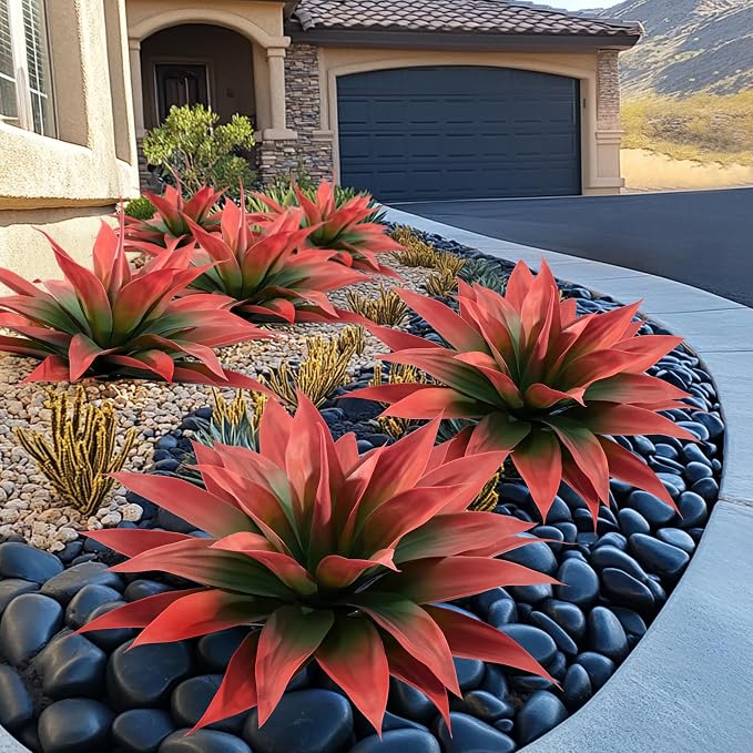 Ttranewsoo Artificial Agave Plants, Large UV Resistant Fake Agave Planters - Image 7