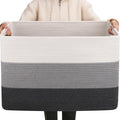 OIAHOMY 108L Extra Large Blanket Basket Dog Toy Basket radient Dark Grey | by MasterofSpaceOptimization