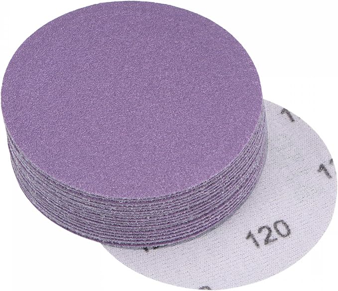 uxcell 20Pcs 3-Inch Purple Sanding Discs 120 Grits Hook and Loop Professional by uxcell