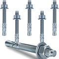 1/2 x 4-1/2 in Wedge Anchors 6 pcs Galvanized Concrete Anchors | Concrete Screw by Unknown