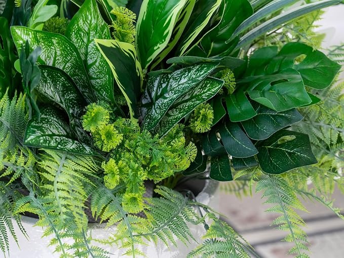 14PCS Artificial Plants Outdoor, Faux Fern Flower Greenery Stem - Image 6