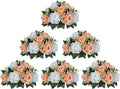 BLOSMON Rose Flower Balls Centerpieces: 6pcs Peach Fuzz Artificial Flowers | by Blosmon