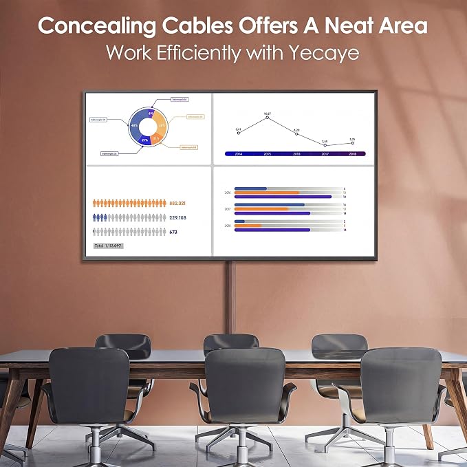 Yecaye TV Cord Hider, 125in Cord Cover, W1.18in H0.6in, Darkwood | Large Cable - Image 5