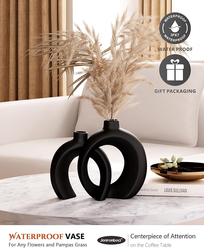Round Donut Vase Set of 2 - Image 5