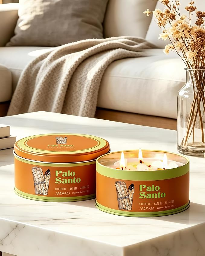 AOOVOO Palo Santo Candle for Meditation & Cleansing - Image 5