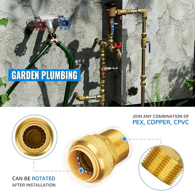 Male Adapter, Push-to-Connect Plumbing Fitting, - Image 5