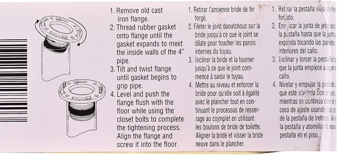 Oatey 4 in. Cast Iron Twist-N-Set closet flange - Image 4