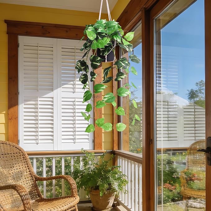 alyptus Fake Pothos Hanging Plants - Image 7