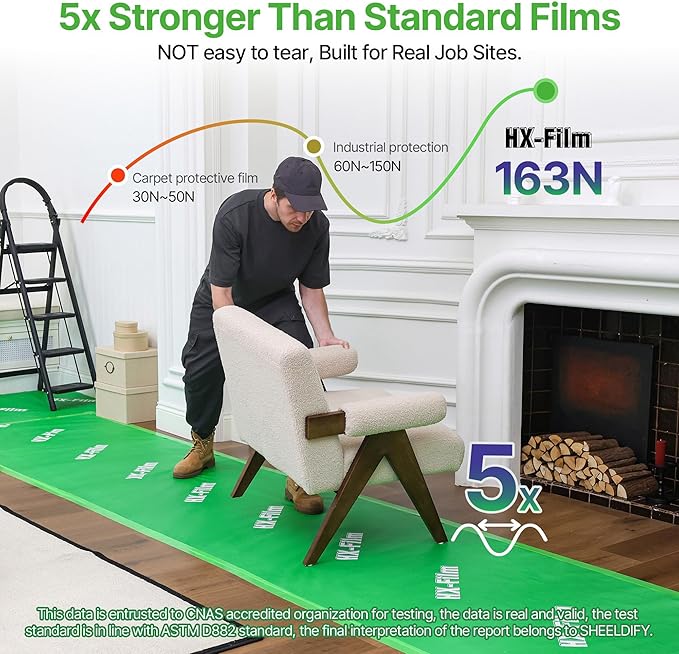 39" x 100' Heavy-Duty Floor Protection | Construction Grade Carpet Protector | - Image 5