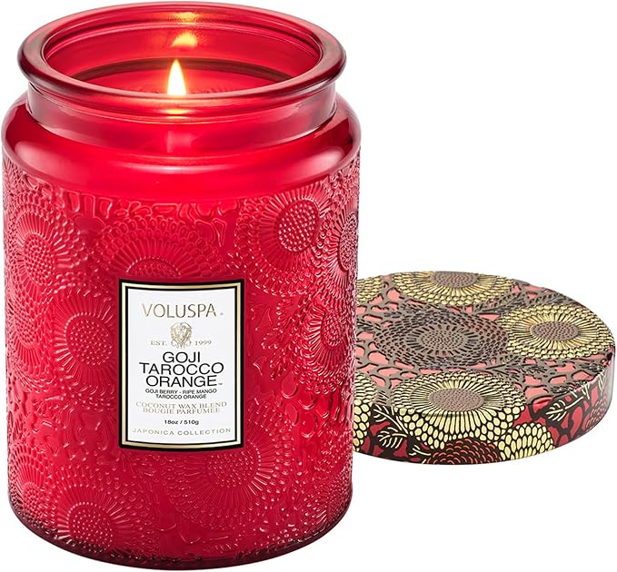 Voluspa Goji Tarocco Orange Large Scented Candle Jar 18 Oz, 100 Hr Burn | by Unknown