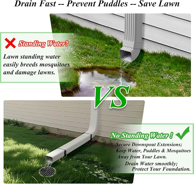 Downspout Bracket, Heavy Duty Size-Adjustable Storm-Proof Downpipe Bracket - Image 5