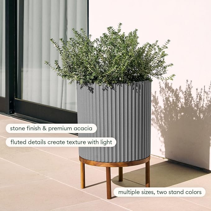 Veradek Demi Series Round Planter w/ Stand - Image 4