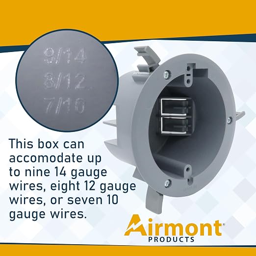 4'' Old Work Round Electrical Box, One-Gang Grey PVC Junction Box, 18 Inch - Image 7