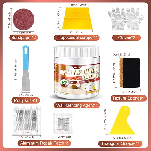 Drywall Repair Kit, 17.6oz Wall Patch Set - Image 6
