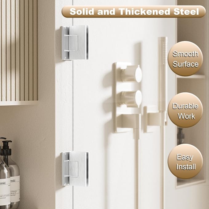 Alise Glass Shower Door Hinges, 90° Hinges - Image 8