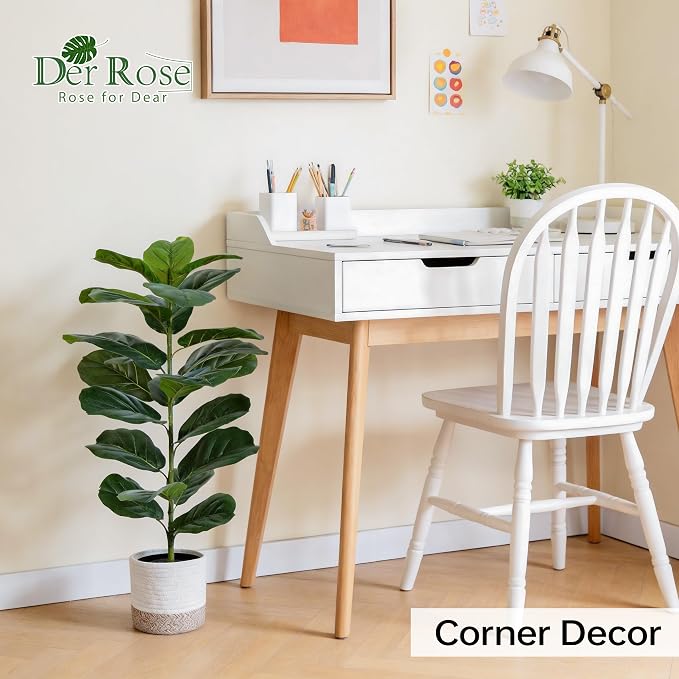 Der Rose 2 Pack 30" Fake Plants, Fiddle Leaf Fig Trees - Image 7