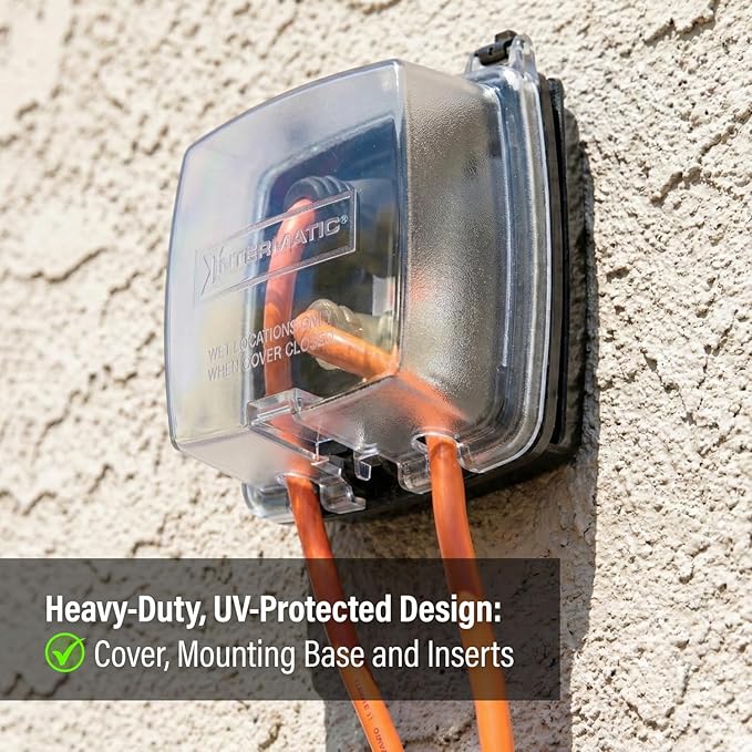 Intermatic WP1020C Deep Weatherproof Outlet Cover, Vertical | 2-1/4", GFCI and - Image 5