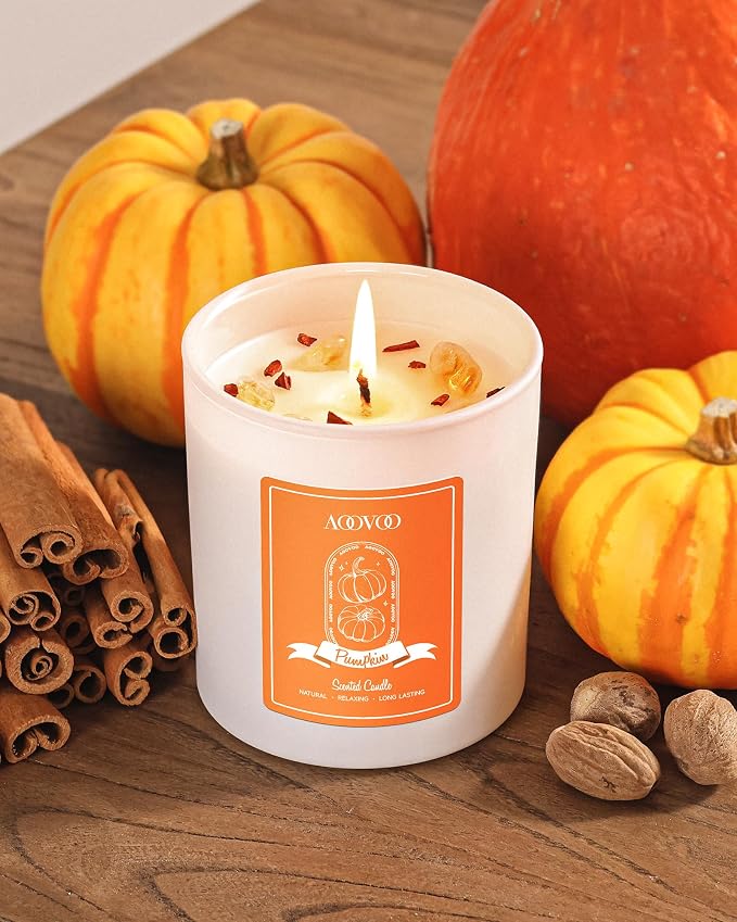 AOOVOO Pumpkin Scented Candles for Women - Image 3