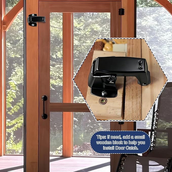 Dreyoo 2 Pack Screen and Storm Door Catch, 1-3/4 x 1-5/8 in, Zinc Plated - Image 7