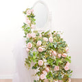 Artificial Flower Garland 2pcs 5.4ft Peony Vine Decor, Light Pink Flower | by PONKING
