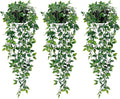 Whonline 3 Pack Artificial Hanging Plants Fake Plants by WHONLINE