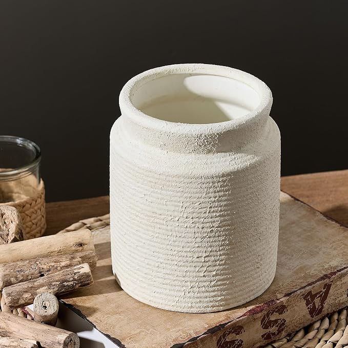 Ceramic Flower Vase 6.5 inch Farmhouse Rustic Vase - Image 6