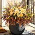 Hrobek 9 Bundles Fall Outdoor Faux Fake Plants UV Resistant | Realistic by Hrobek
