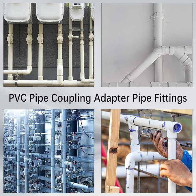 1/2 inch PVC Coupling Adapter, Socket x Socket, Sch40 PVC Pipe Fittings - Image 6