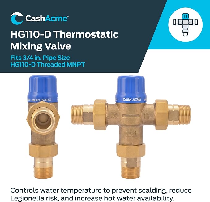 Cash Acme 24511 Thermostatic Mixing Valve HG110-D - Image 2
