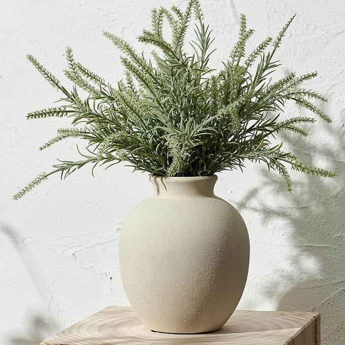 SIDUCAL Ceramic Decorative Flower Vase | 7.48 Inch Pottery Rustic Farmhouse by SIDUCAL