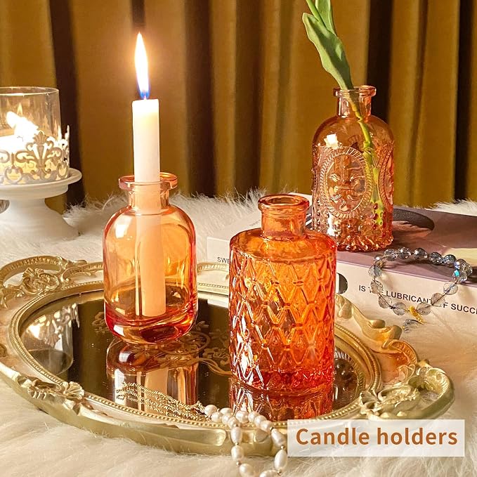 Valentine's Day Glass Bud Vases, Versatile Small Bud vases - Image 4