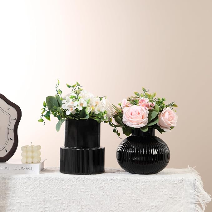 Ribbed Glass Vases, Modern Vase - Image 5