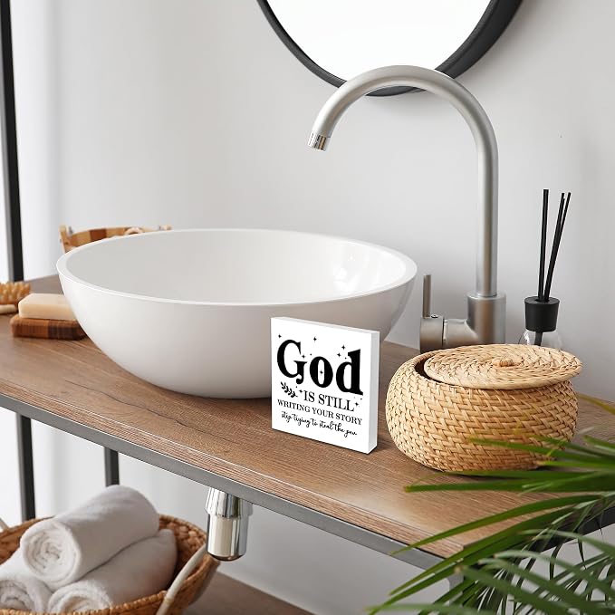 Farmhouse Decor, Christian God Home Decorations, Aesthetic Entry Way Table - Image 7