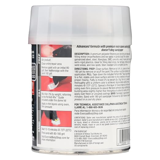 105035 Pro-Grade Glazing Putty for Filling Minor Dings, Scratches and Low Spots - Image 2