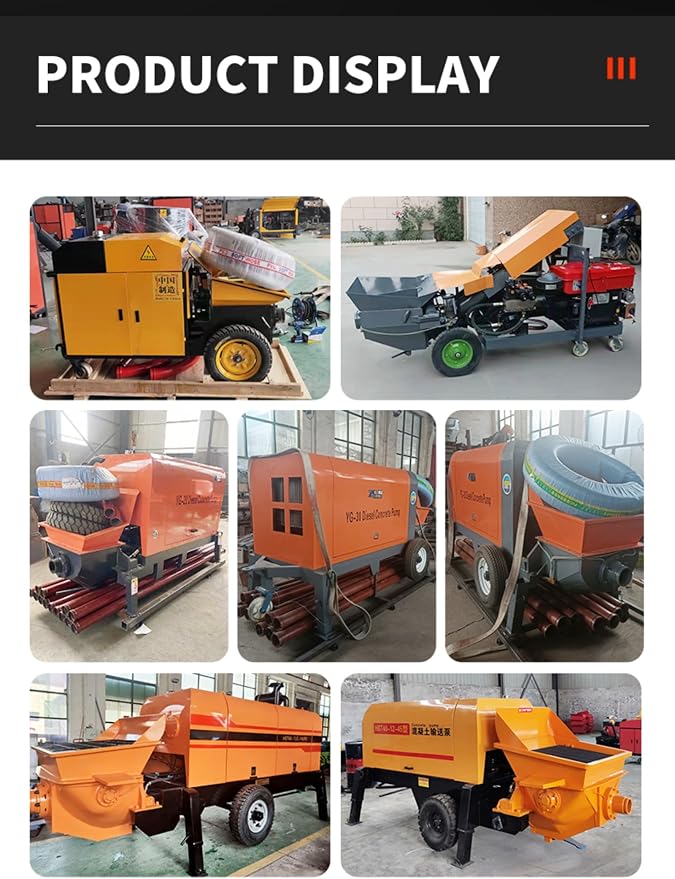 Ready Mix Concrete Pump Small Portable Hydraulic Cement Line Pump Machine | - Image 8