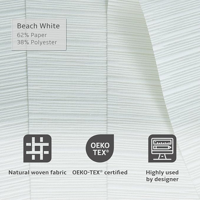Replacement Fabric Panels for Sliding Glass Door, Fabric Only, Natural Woven - Image 2