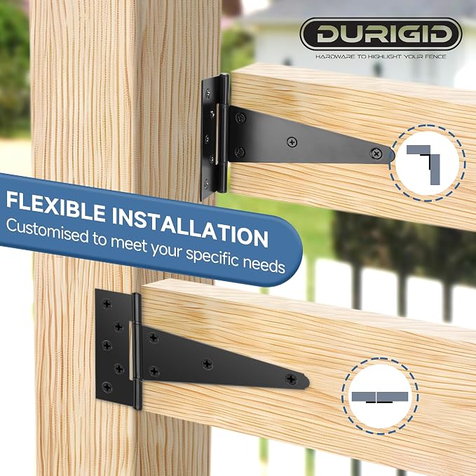 6 Pack 8 Inch T Hinge, Heavy Duty Hinges - Image 6
