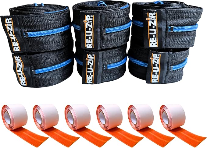 RE-U-ZIP Heavy-Duty Reusable Dust Barrier Zipper, Patented Hook & Loop System by RE-U-ZIP