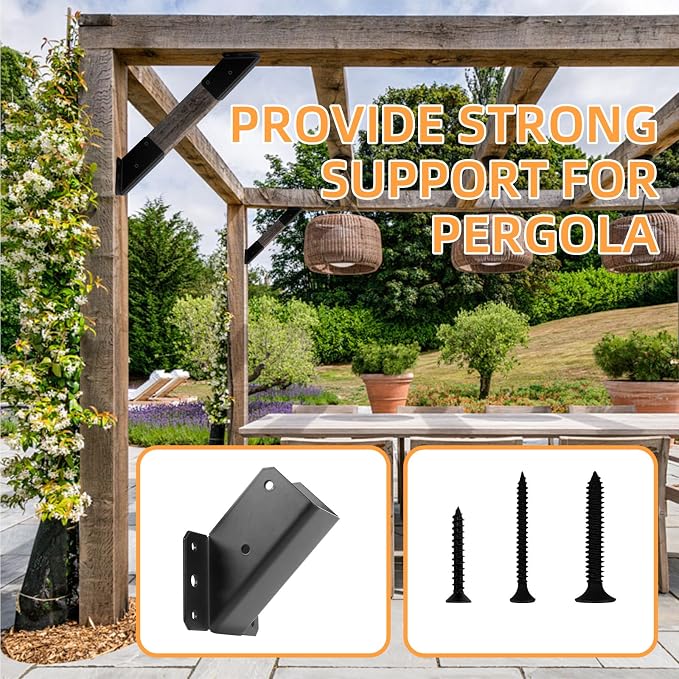 45-Degree Angle Bracket for 2x4 Post, Heavy Duty Connector Brace 45-Degree - Image 4