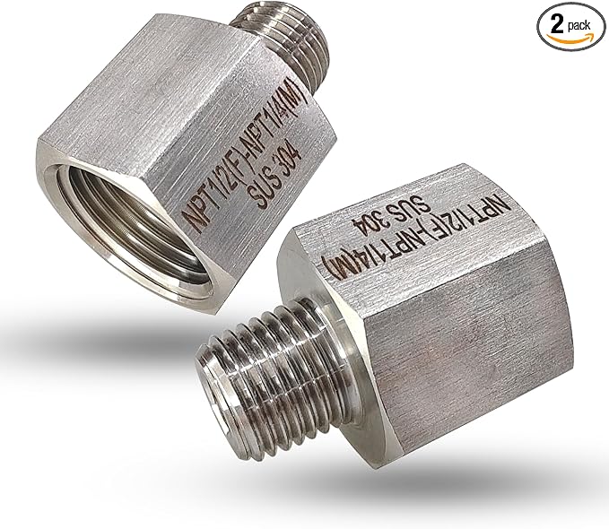 Reducer Adapter Fitting, 1/2" NPT Female x 1/4" NPT Male Reducing Pipe by PipeFloProonline